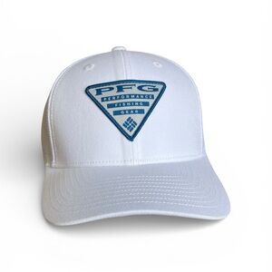 New Columbia White PFG Performance Fishing Gear Hat Snapback